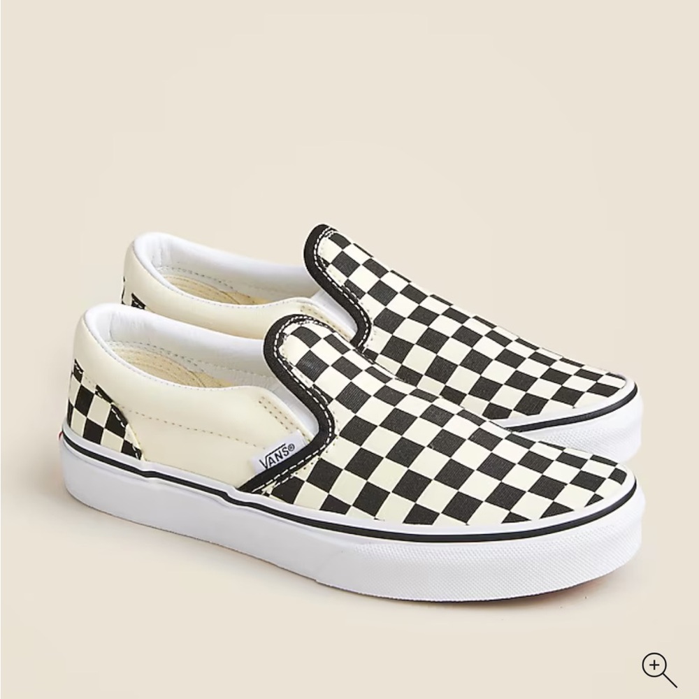 Vans Classic Slip On black checkerboard sneakers BRAND NEW Women’s 6.5